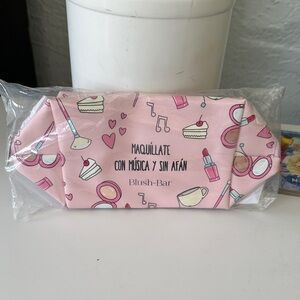 Blush Bar Pink Party Makeup Pouch for Women